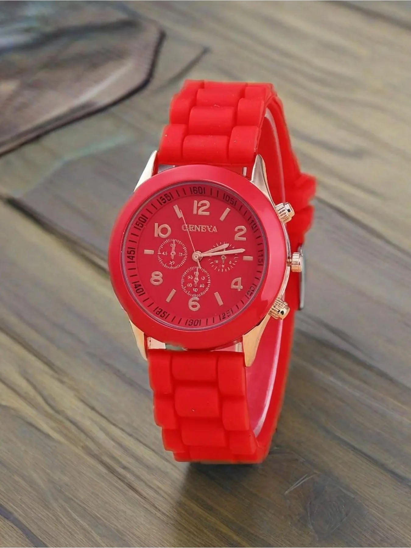 Instagram-style candy-colored quartz watch, soft and adorable, versatile casual wristwatch 4-piece set Qme