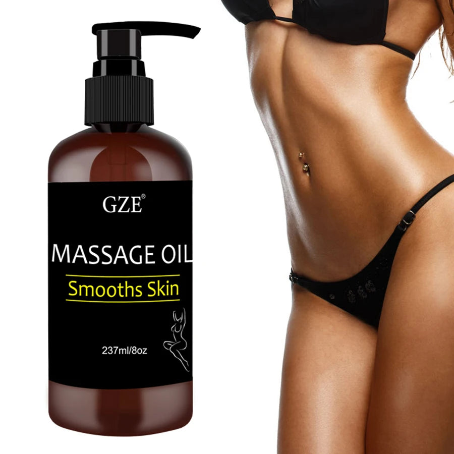 GZE Body Smooths Skin Massage Oil Infused with Collagen and Stem Cell Skin Tightening Moisturizing Firming Body Cleansing Qme