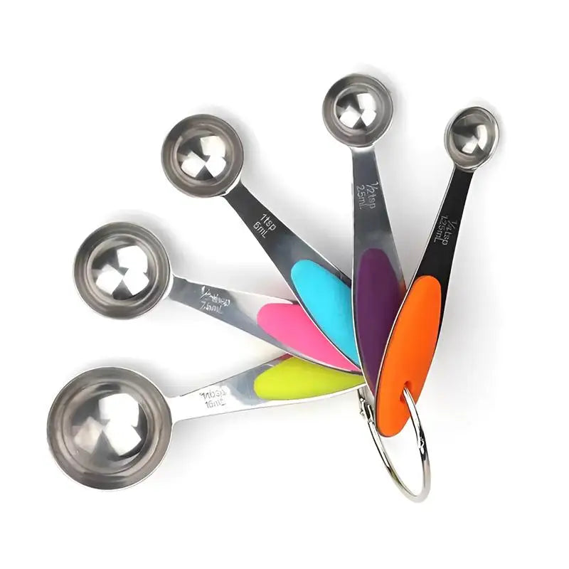 Stainless Steel Measuring Cups Spoons Kitchen Accessories Baking Cake Qme C
