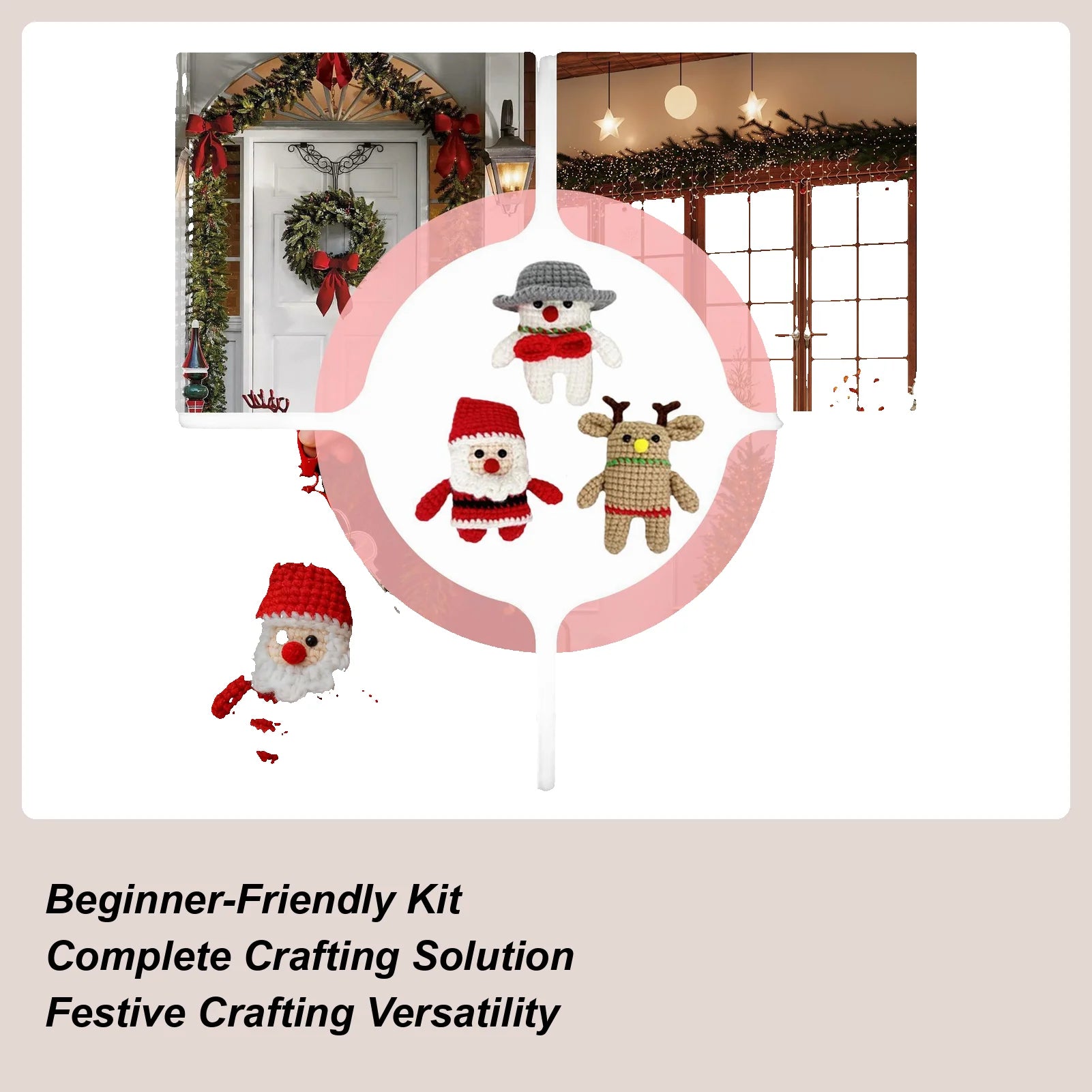 Christmas Crochet Kits Adults DIY Craft Doll Teens Enthusiasts Qme China Mainland