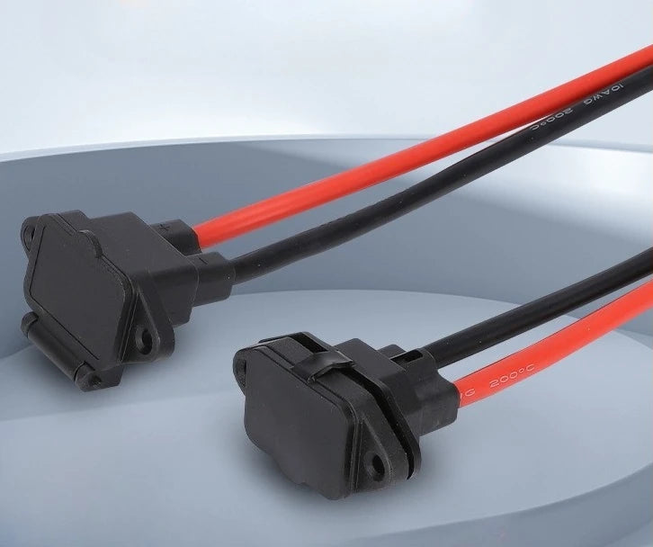 2pcs Electric vehicle lithium battery charging port product socket with cable AC power plug Qme