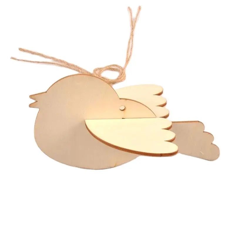 3Pcs 15x11cm Unfinished Blank Wooden Slices DIY Handmade Assembled Crafts 3D Hanging Birds Kids Christmas Decor Party Gift c3756 Qme