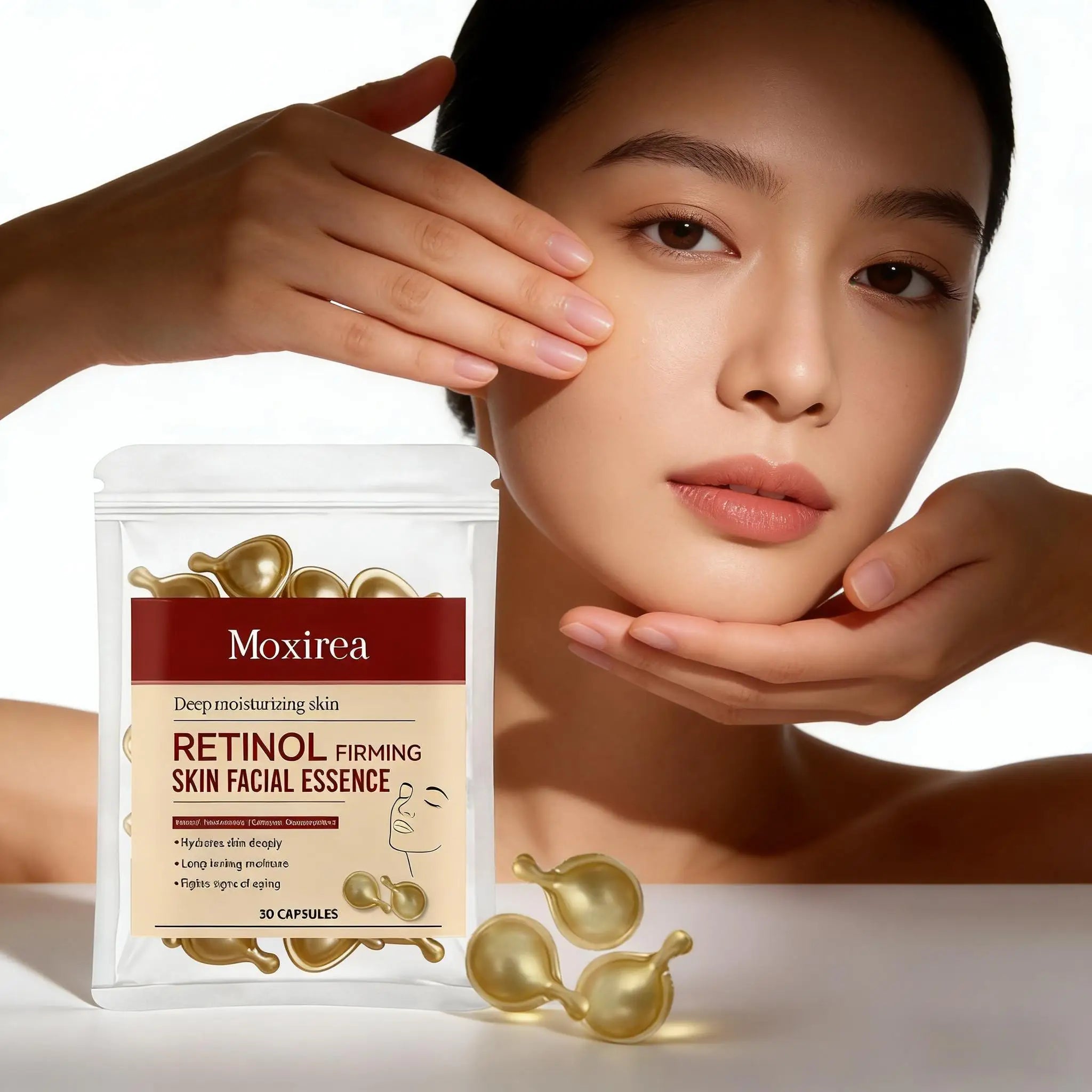 Retinol Facial Care Capsules Enhance Firmness Stimulate Collagen Qme
