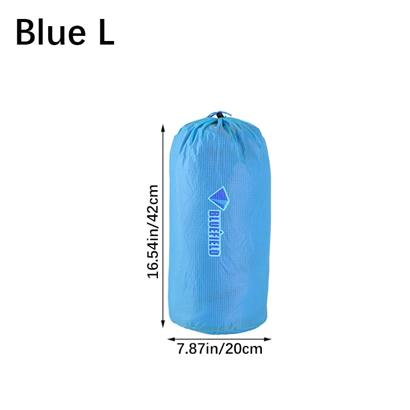 Cord Bag Outdoor Dry Waterproof Nylon Storage Pouches Tent Peg Travel Qme Blue L