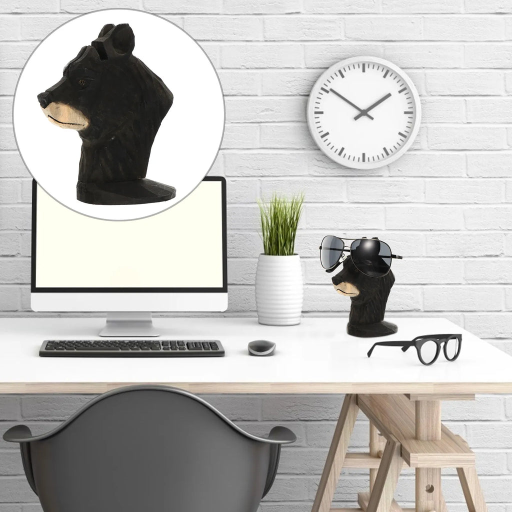 1Pcs Wooden Glasses Stand Animal Shape Desktop Decorative Eyeglasses Holder for Home Office Desk Spectacle Frame Rack Desktop Qme Default Title
