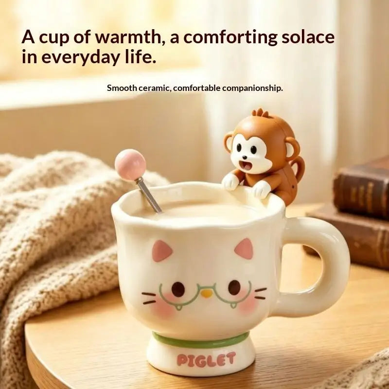 Blowing Monkey Mini Fan With Hanging Design For Cups, Bowls And Basins Multi Functional Cooling Fan Creative Cooling Mini Fan Qme