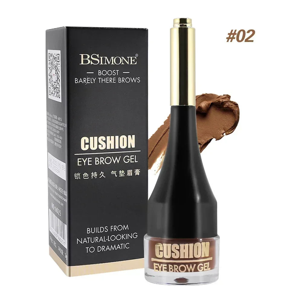 4 Colors Brown Black Eyebrow Cream Enhancers Waterproof Long-lasting Air-cushion Dye Brows Gel Tinted Makeup Liquid Eyebrows Qme 02