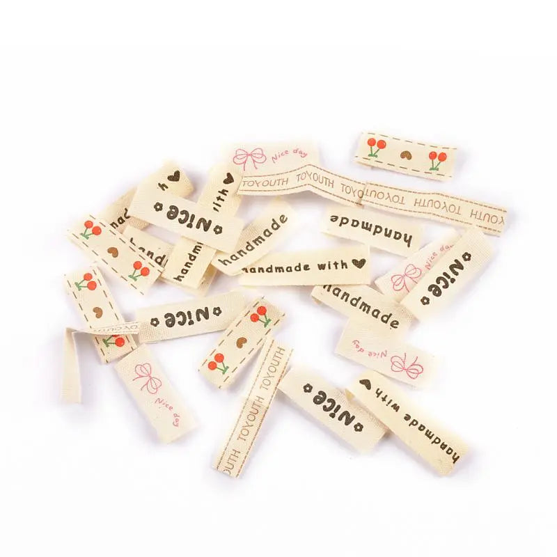 50pcs 8-40mm Mixed Pattern Label Handmade DIY Label For Clothing Labels Shoe Bag Accessories Artistic Decorations cp3806 Qme 8-40mm cp3806-mix