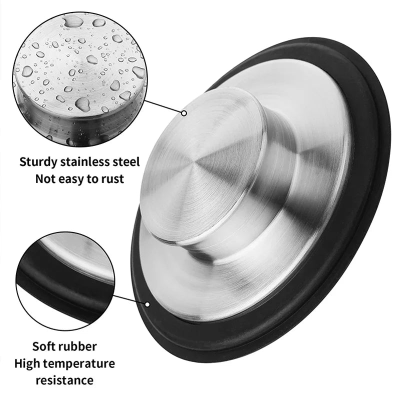 Kitchen sink drain plug cover, garbage disposal plug 3.34-inch drain plug, suitable for standard kitchen sink sizes of 3-1/2 in Qme