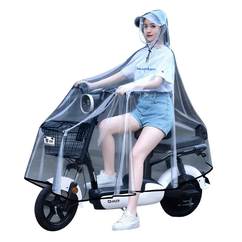 Rain Coat for Women - Full-coverage Rain Protection for Motorcycles and Bicycles Qme