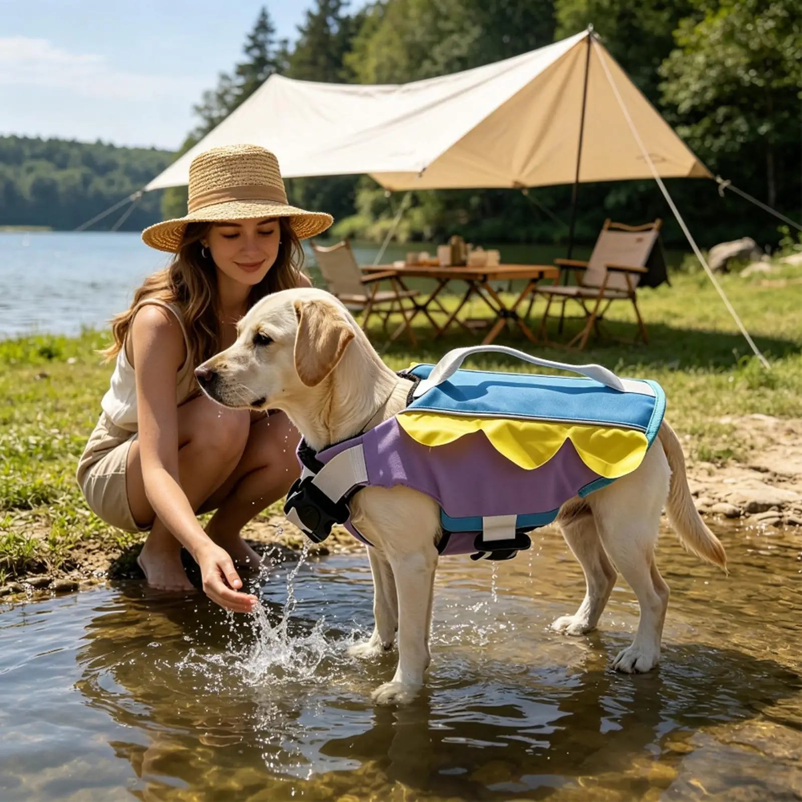 Dog Jacket Breathable Fit Water Safety Swimwear Sea Swimming Small Qme