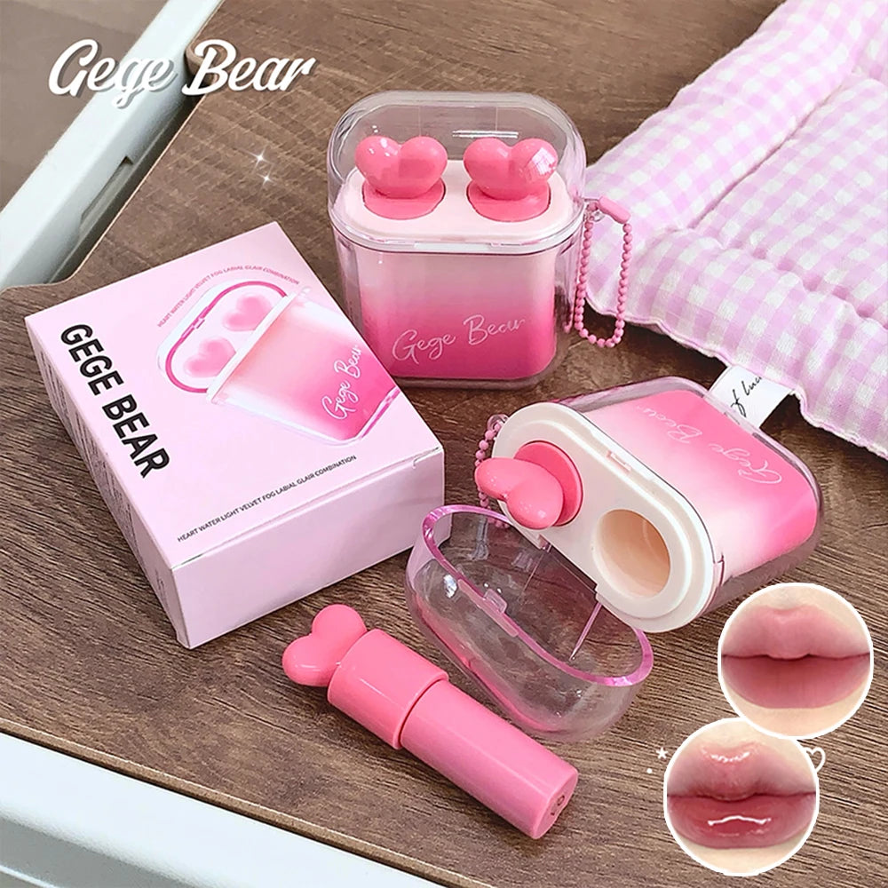GEGE BEAR Heart-beating Water Gloss Velvet Matte Lip Glaze Qme