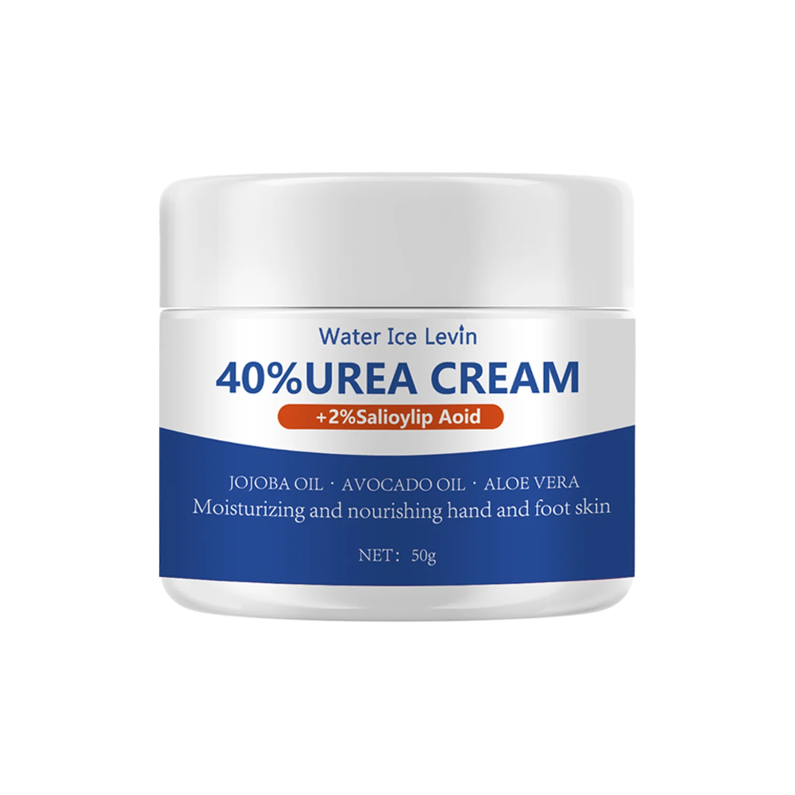 50g Ultra Moisturizing 40% Urea Aloe Vera Foot Cream to Soften Cracked Feet - Gentle Exfoliating Daily Foot Care Solution Qme WHITE Shea Butter
