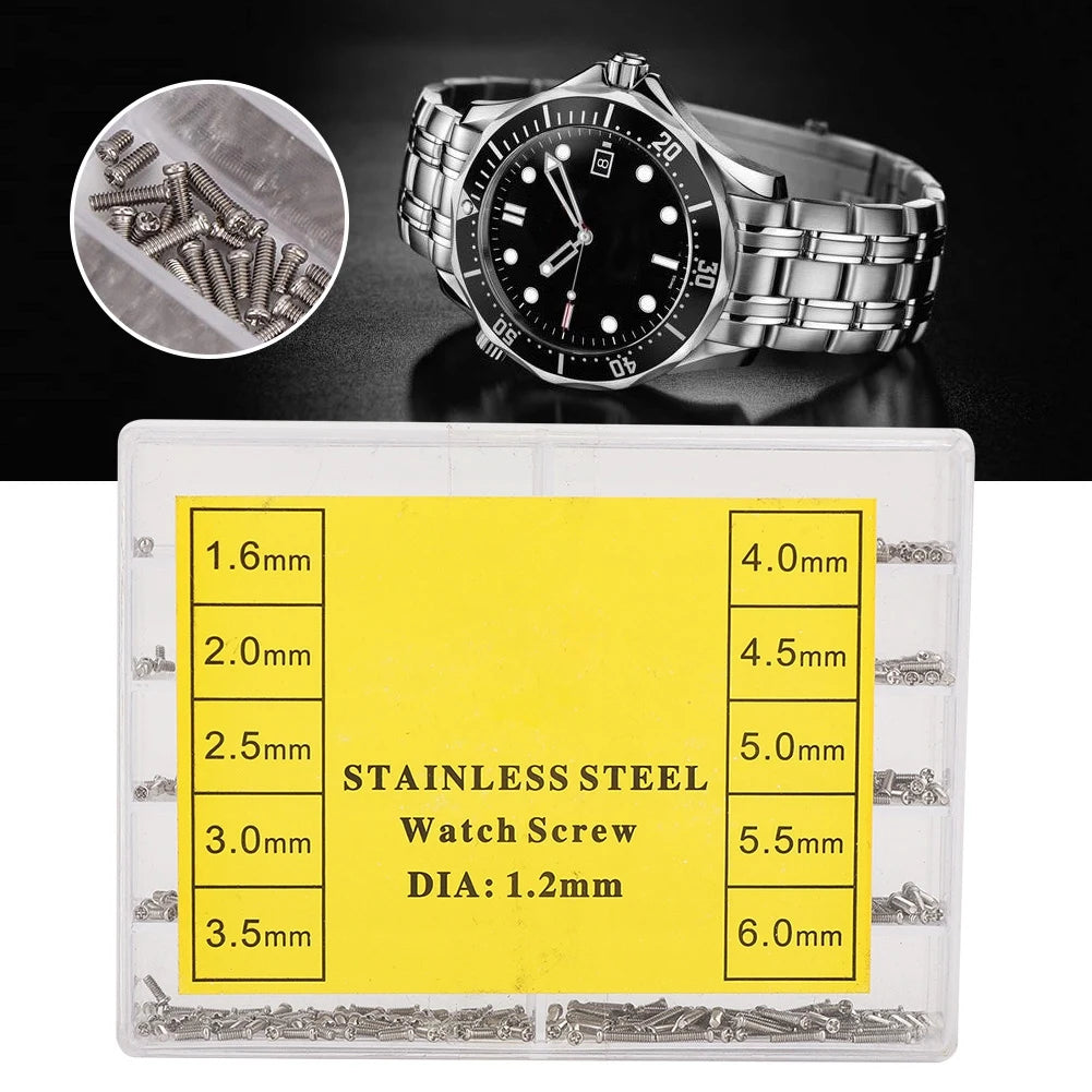 1 6-6 0mm Vis Crossé en Acier Inoxydable pour Botier Arrière de MontrE Bracelet Watch Screw Watch Back Case Screw Qme