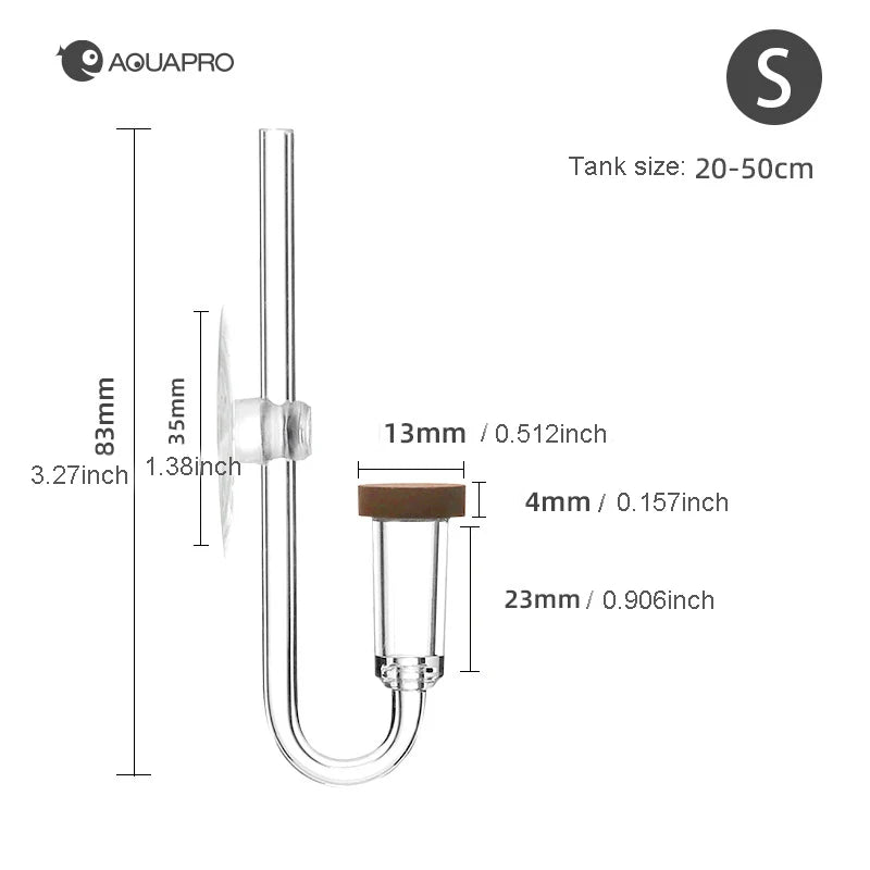 Aquarium CO2 Diffuser Fish Tank Bubble Mini Counter Accessories Sprayer Equipment Akvarium Filter Terrarium Marine Goods Tools Qme Short S