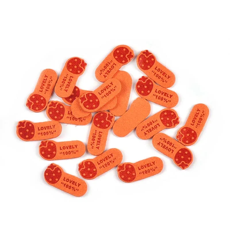30Pcs 13.5x29mm Lovely Strawberry Pattern Embossed Labels For Sewing Accessories Kids DIY Clothes Handmade Crafts Garment Tags Qme 2