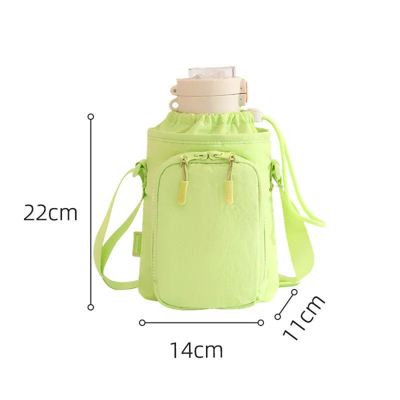 A Mobile Phone Bag New Crossbody Shoulder Water Bottle Bag Waterproof Yoga Bag Running Sports Outdoor Portable Bag Qme Green