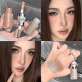 Dual-Ended Pearl Gloss Contour & Highlight Liquid Diamond Silver & Matte White Cream Three-dimensional Shine Face Contouring Qme 04