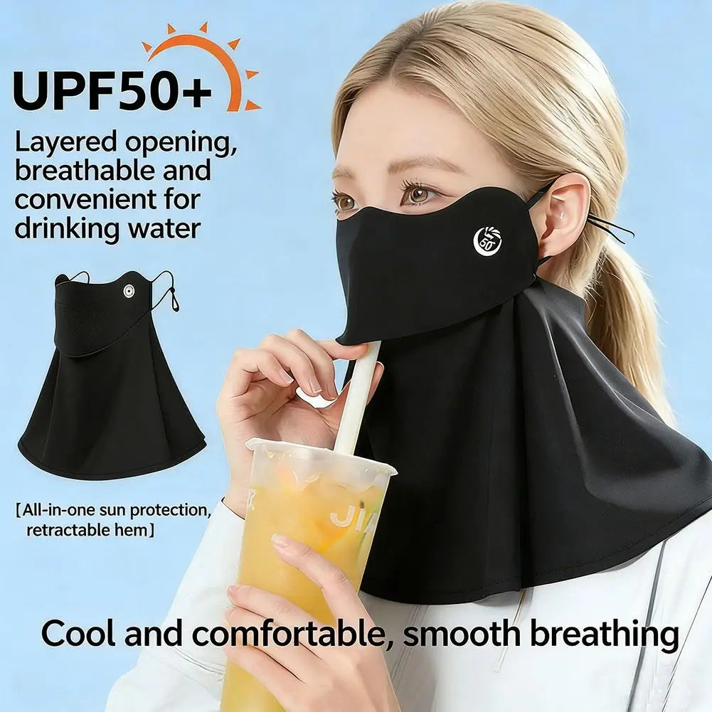 UV Protection Face Cover Neck Gaiter Scarf Women Men Summer Outdoor Qme