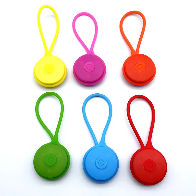 Outdoor Backpack Lights Silicone LED Night Running Warning Light Camping Riding Wind Rope Light Travel Equipment Tool Safety Qme