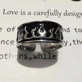Cool Retro Flame Fire Stainless Steel Ring Men Women Punk Gothic Edgy Couple Jewelry Rock Hiphop Cosplay Accessories Unisex Gift Qme 1 resizable