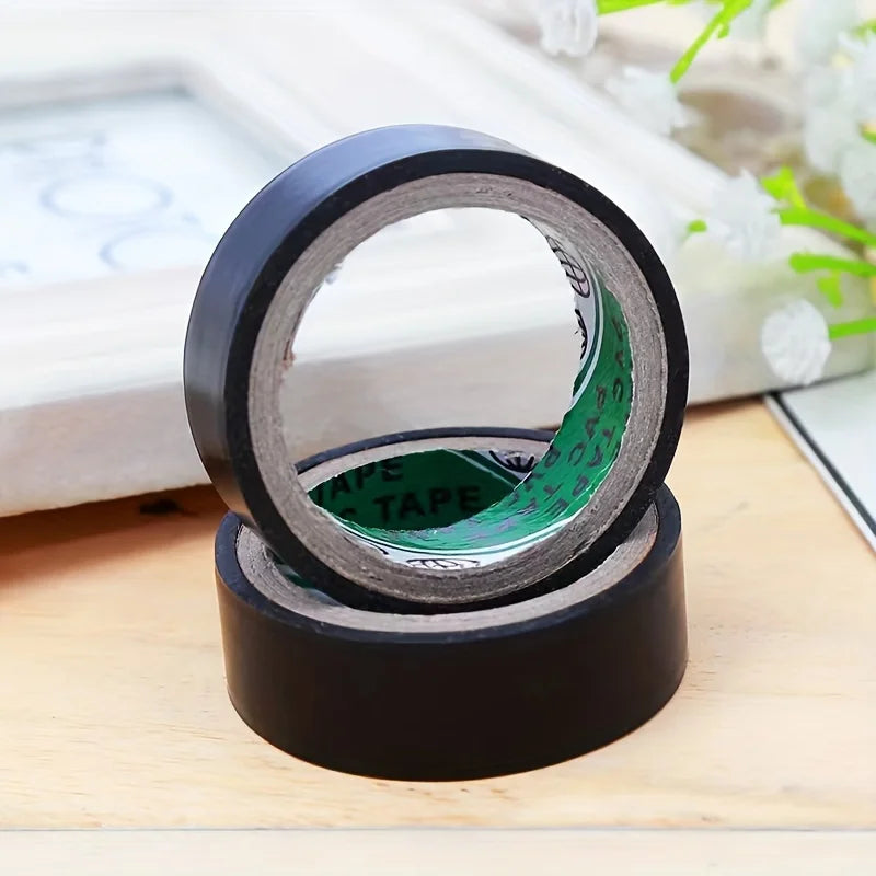 10pcs Electrical Tape, Flame Retardant Indoor Outdoor High Temperature Resistance Electric Tape, Premium Black Waterproof Tape Qme