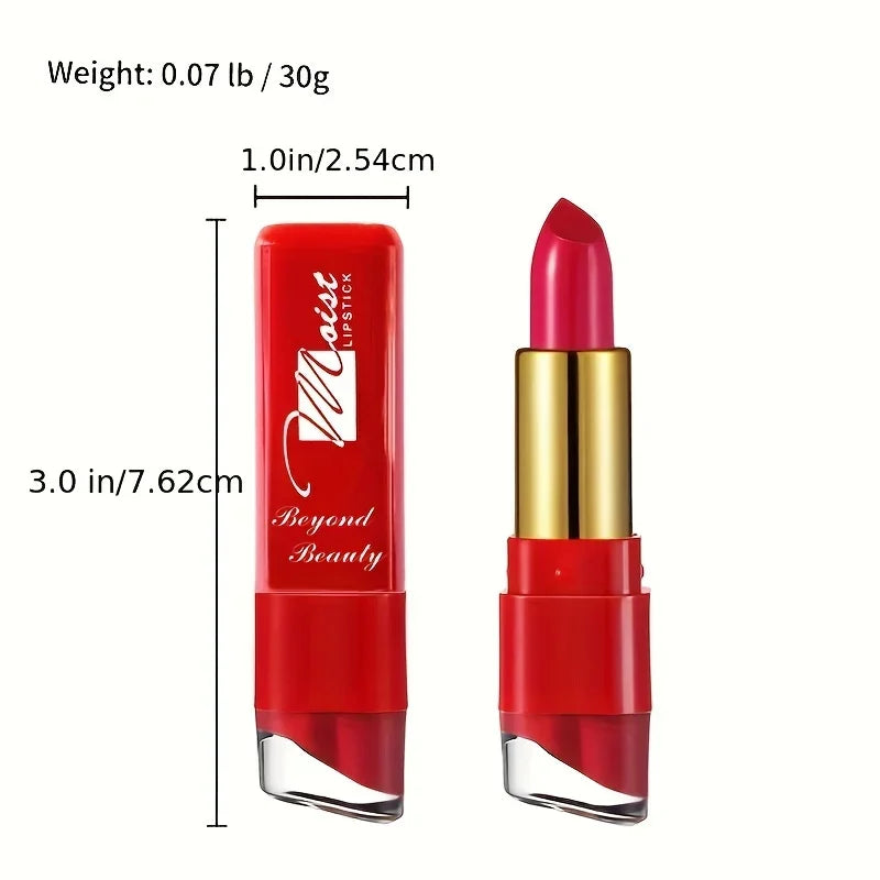 12 Colors Creamy Moisturizing Lipstick Long Lasting Leaning Tower Qme