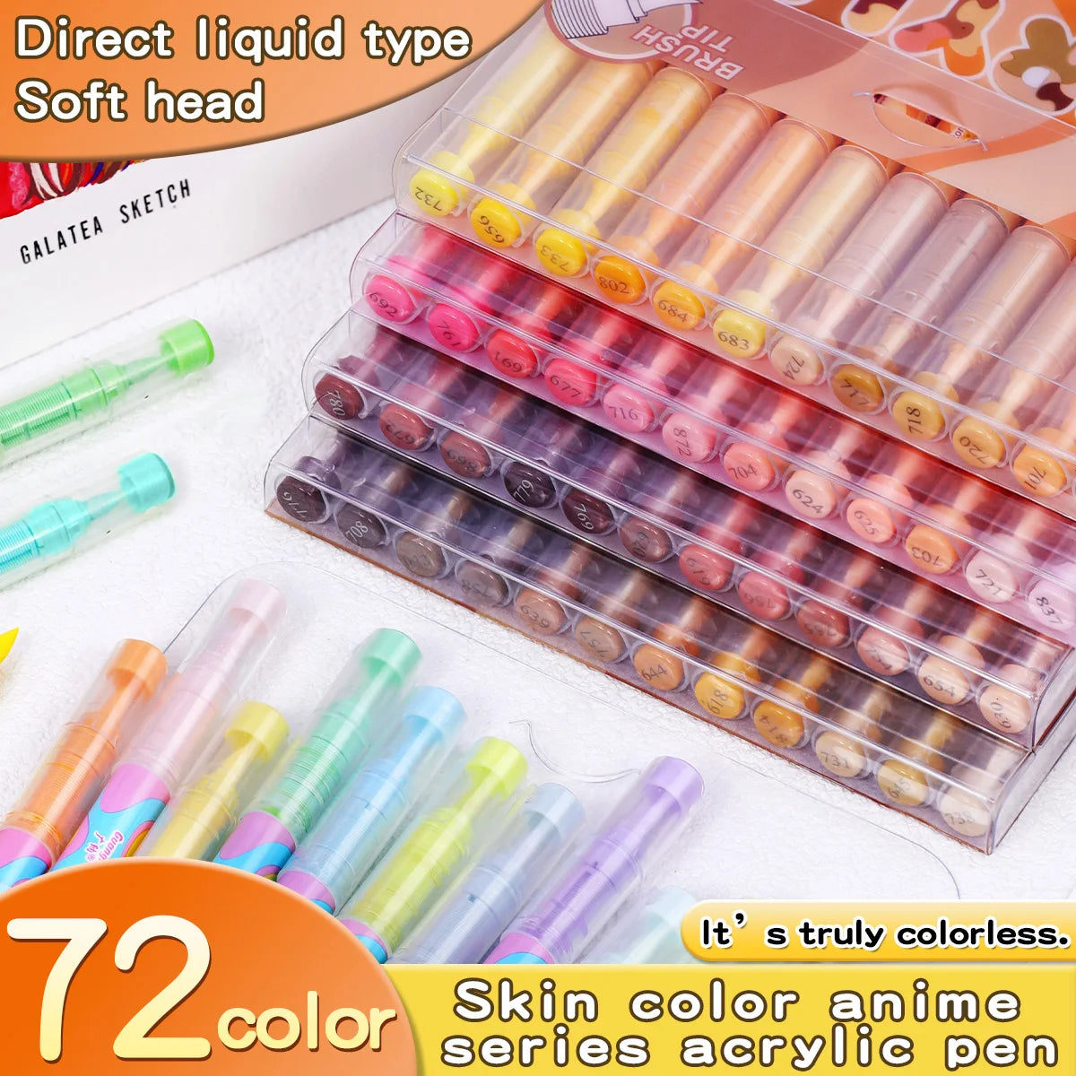 12 Colors/box Soft Tip Acrylic Marker Pens Set Water Resistant Paint Pen for Rock Wood Glass Canvas Graffiti DIY Art Stationery Qme