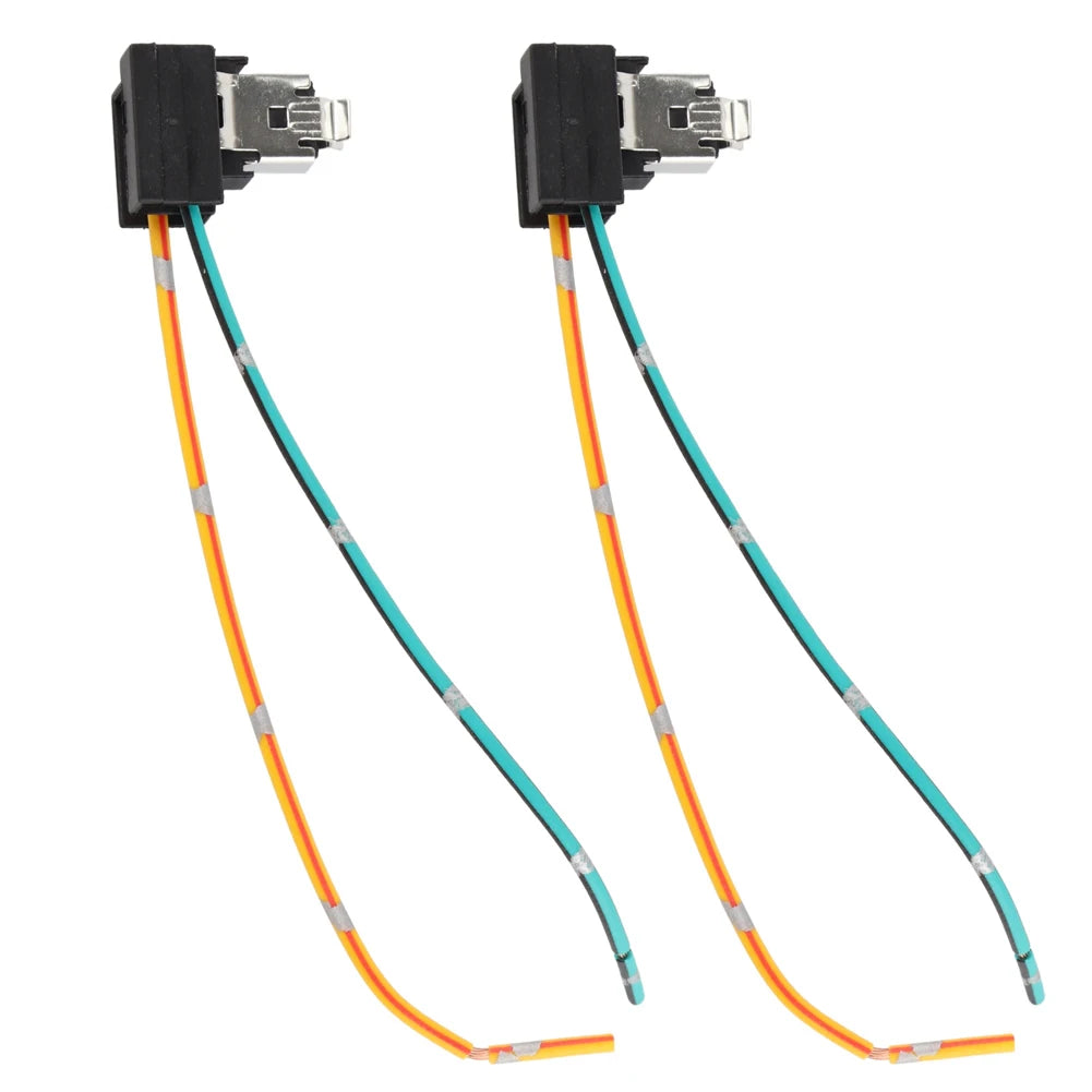 2Pcs Headlight Lamp Bulb Socket Wire Headlight Lamp Bulb Wiring Harness Connector Socket Extension Wiring Harness for H1 Bulb Qme
