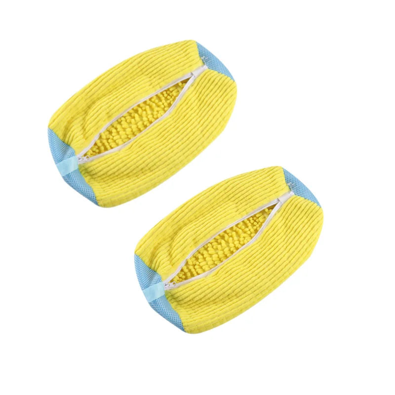 Laundry Bags Shoe Washing Machine Bag-with Zipper Laundry Bag with Rich Fluff Inside, Perfect for Sneakers and Casual Shoes Qme 2PCS yellow