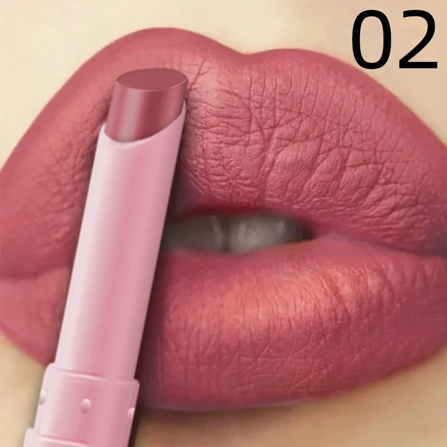 15 Cigarette Velvet Matte Waterproof Lipstick Long-lasting Lip Gloss Qme 02