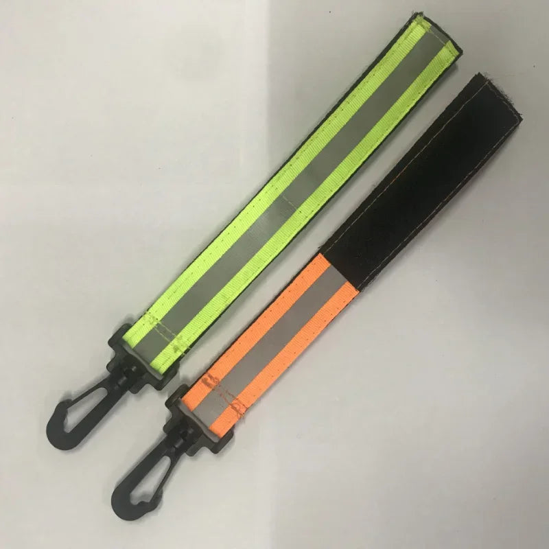 Heavy-Duty Reflective Clip Fluorescent Green Fire Work Glove Strap Rescue Turnout Gear Qme