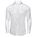 Men's Fashion Business Shirt Purple Paisley Jacquard Pattern Suitable for Everyday Casual Outings Qme CY-1036 XXXL