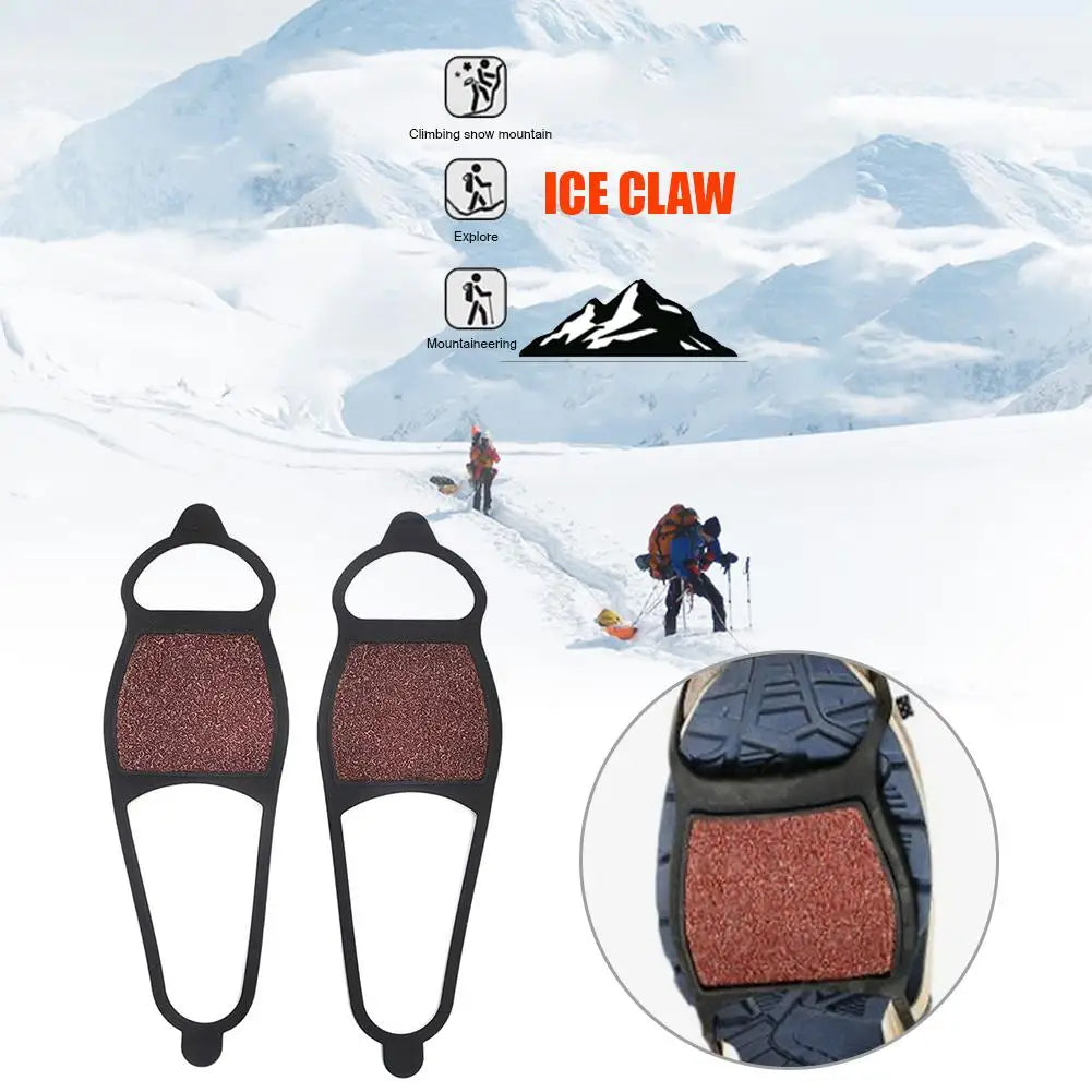 Coarse Sand Crampons for Shoes and Boots Anti Slip Traction Ice Shoes Grippers for Ice Snow Winter Hiking Climbing Ice Fishing Qme Default Title