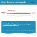 10Pcs 0.8/1/1.2/1.5/1.8/2/2.5MM Diamond Coated Drill Bits With 2.35MM Shank For Glass Jade Jewelry Grinding And Polishing Qme 1.5