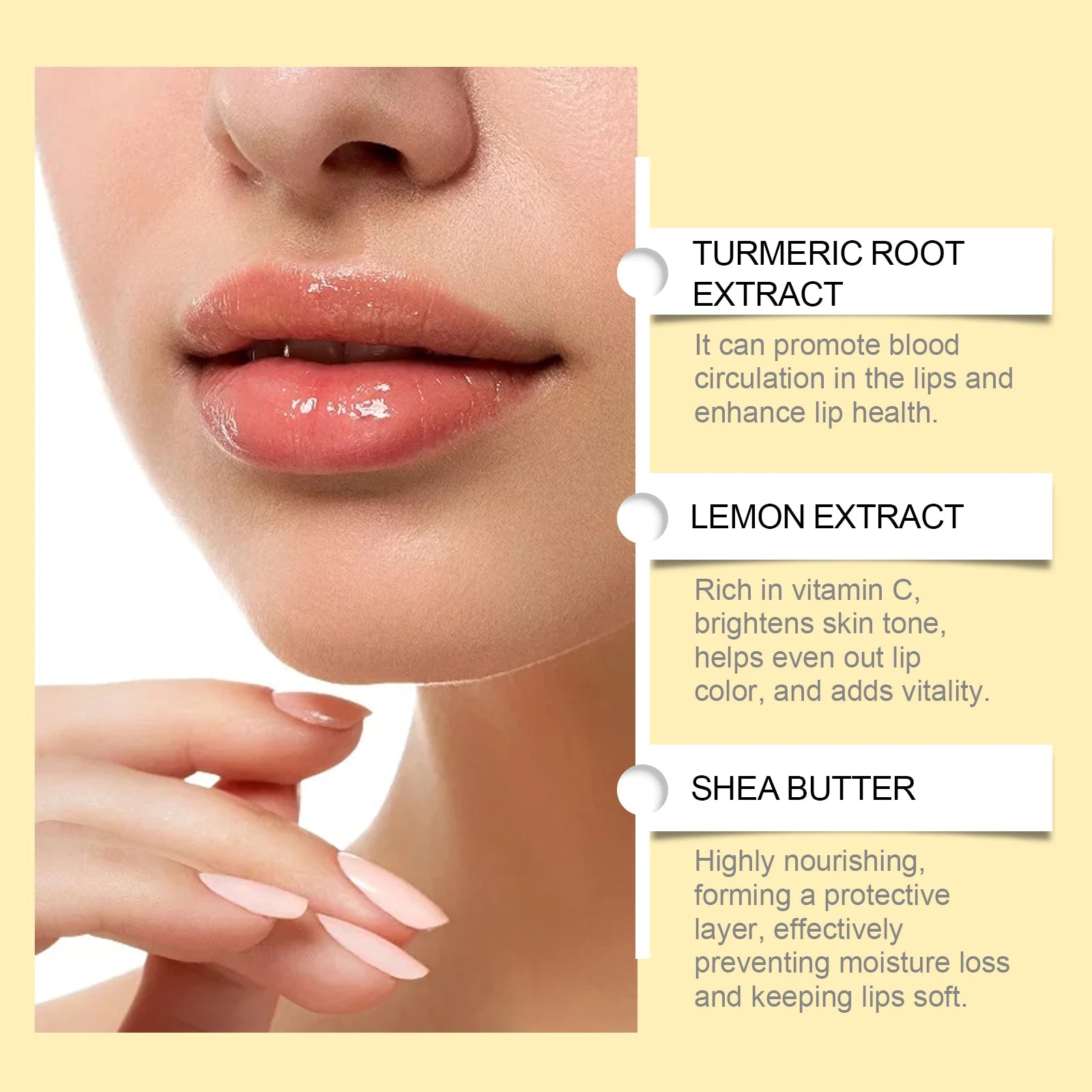 Lemon Ginger Lip Balm Turmeric Dark Melanin Remove Mask Gloss Oil Exfoliating Clean Improve Dullness Moisturizer Lip Balm Care Qme