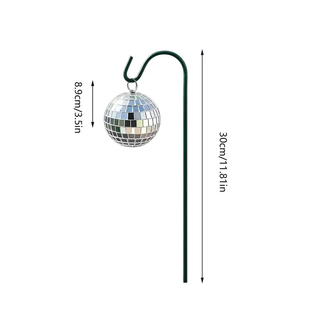 Plant Stake Pot Ornaments Disco Ball Planter Patio Lawn Walkway Home Qme 3.5 inches China Mainland