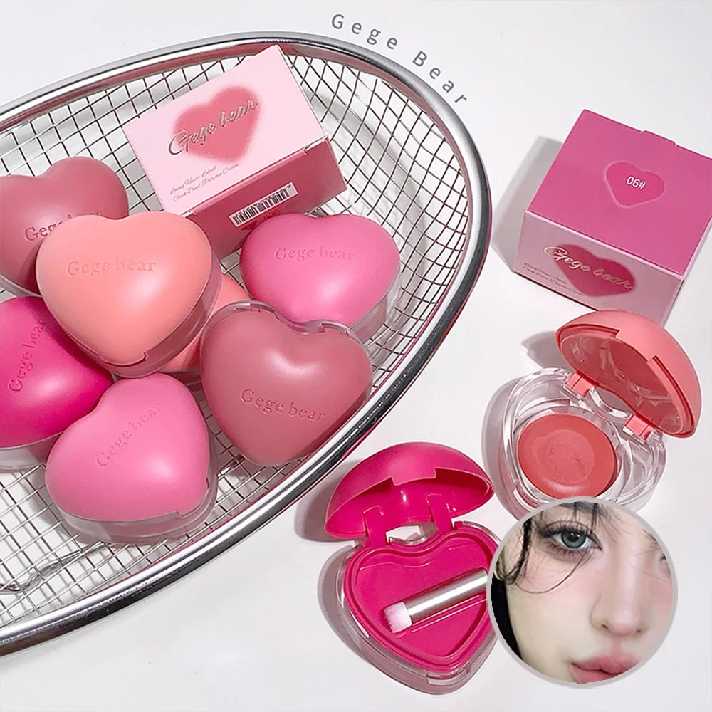 Gegebear Love Lip Cheek Cream Matte Powder Soft Valentine's Day Qme