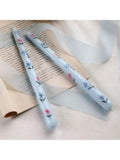 Box Printed Long Candle Christmas Winter Holiday Halloween Qme blue
