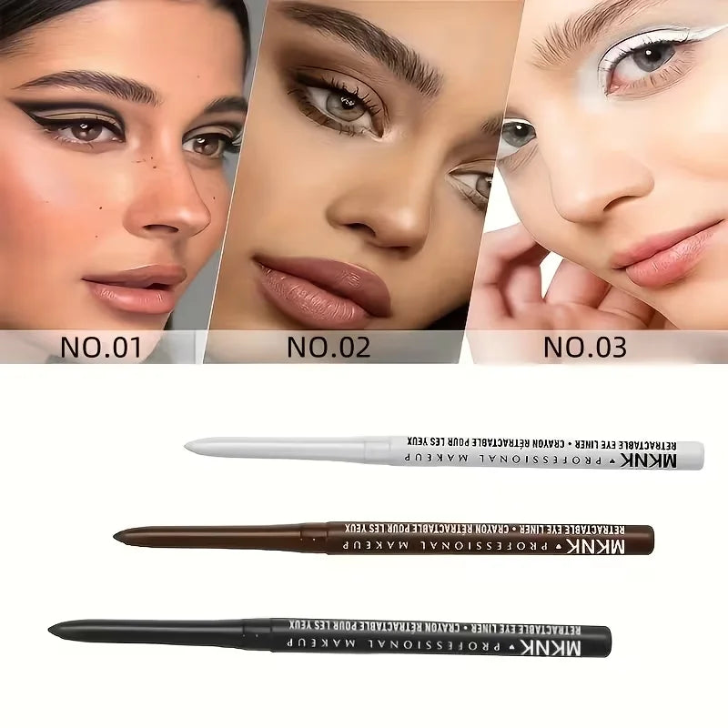 Auto Rotating Eyeliner Gel Pencil Lip Liner Easy Pigment Eye Makeup Qme