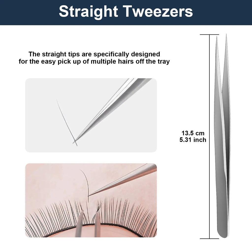 Volume Tweezers Eyelash Extensions Precision Lash Mega 3D 6D 10D Mink Qme