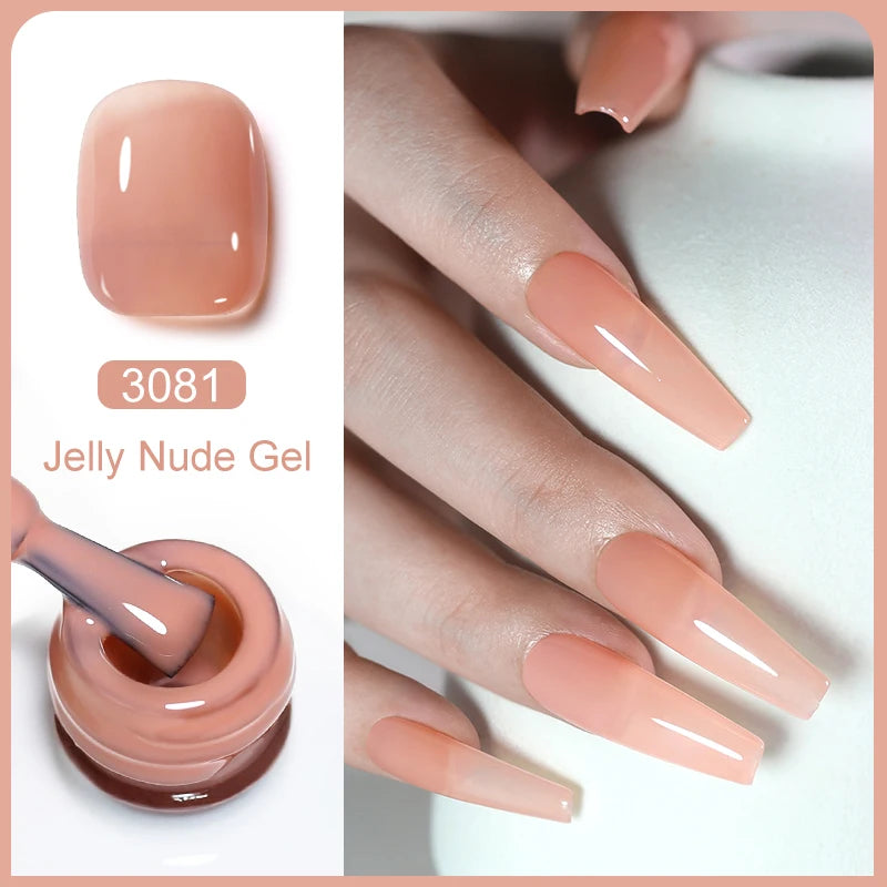 Arte Clavo Transparent Nude Pink Jelly Gel Nail Polish Semi Permanent