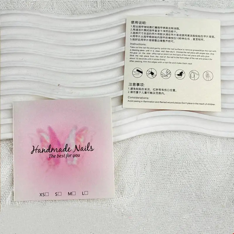 Gradient Pearlescent Nail Display Cards Mark Colorful Design Perfect Qme