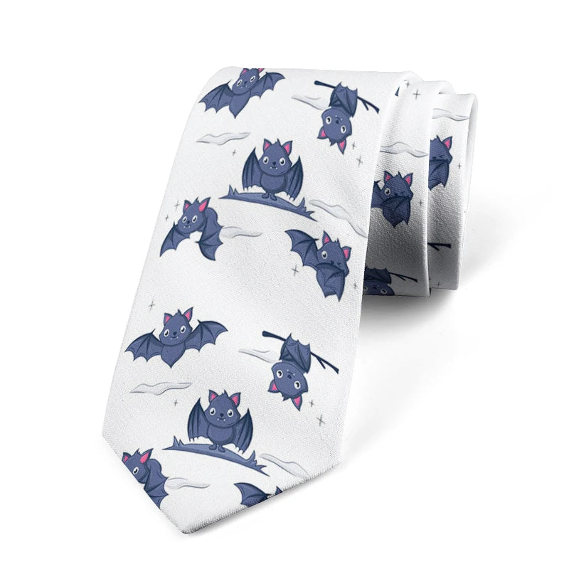 Bat Design 3D Printed Tie Men's Personalized Business Polyester Qme