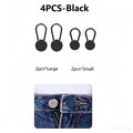 A 4/12PCS Flexible Waist Extenders for Jeans Pants Adjustable Pants Button Expanders Unisex No-Sew Instant Pant Waist Extenders Qme 4Pcs-Black