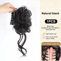 Women's Hair Wig Bun Fake Fluffy Volumizing Realistic Chicken Coop Qme Black