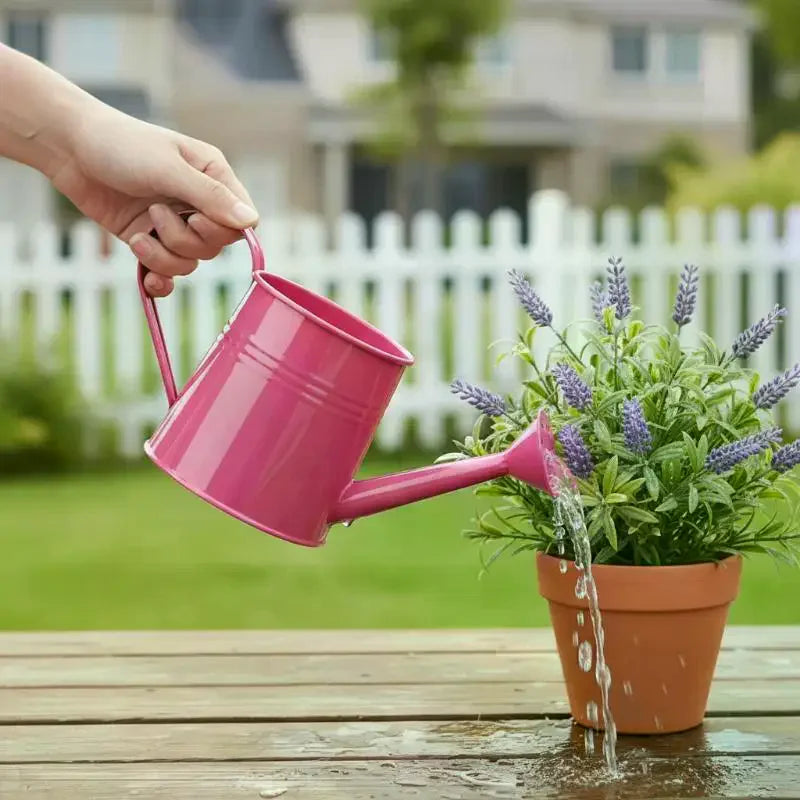 Metal Watering Can Garden Flower Kettle Mini Small Water Spraying Pot Sprinkle With Large Capacity For Kids Adult Qme