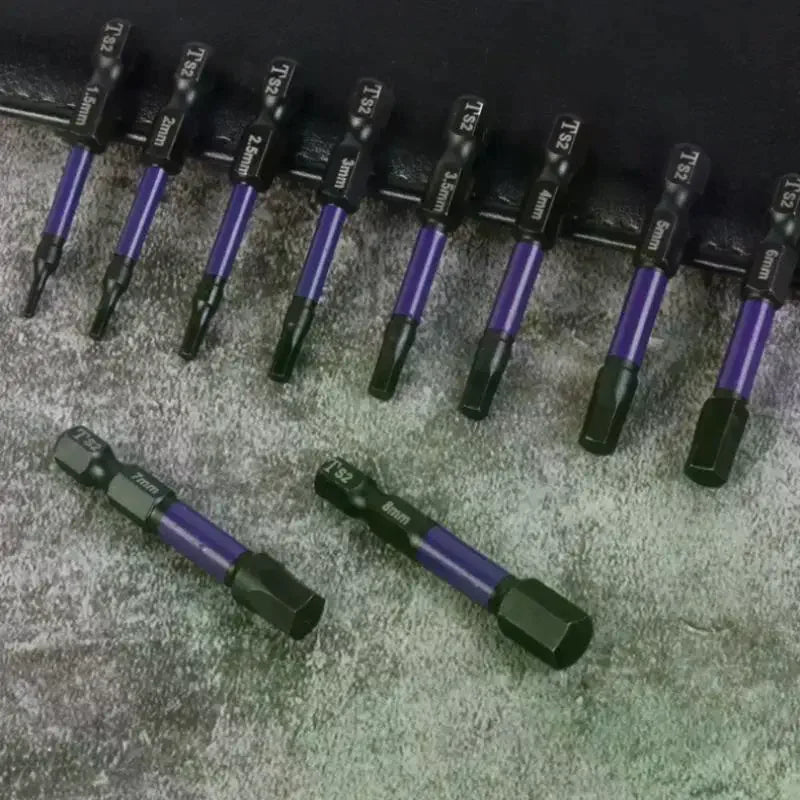 10-Piece Impact S2 Steel Star-shaped Drill Bit Strong Magnetic Qme
