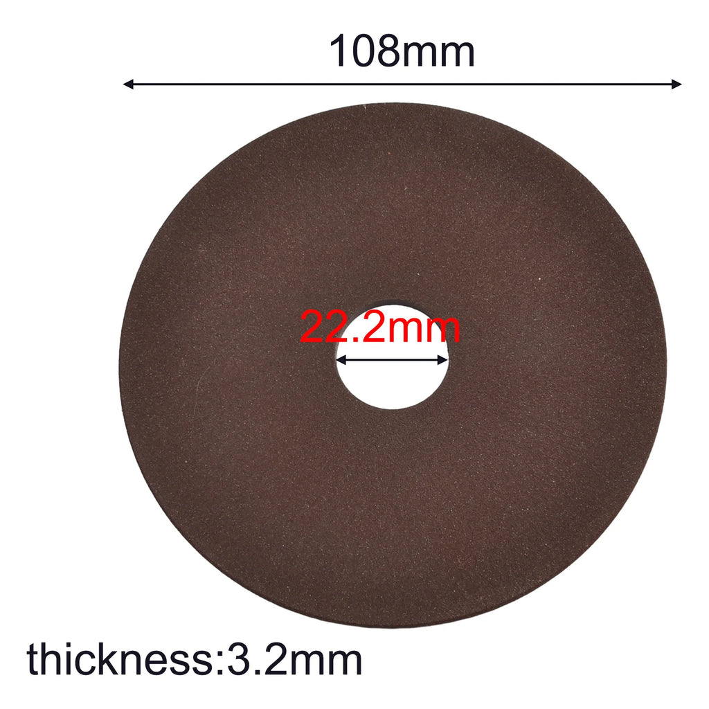 3 Pcs Grinding Wheel Sanding Disc 108*3.2*22mm Sharping Wheel For Chainsaw Sharpener Grinder Polishing 3/8" And 404 Chain Tool Qme