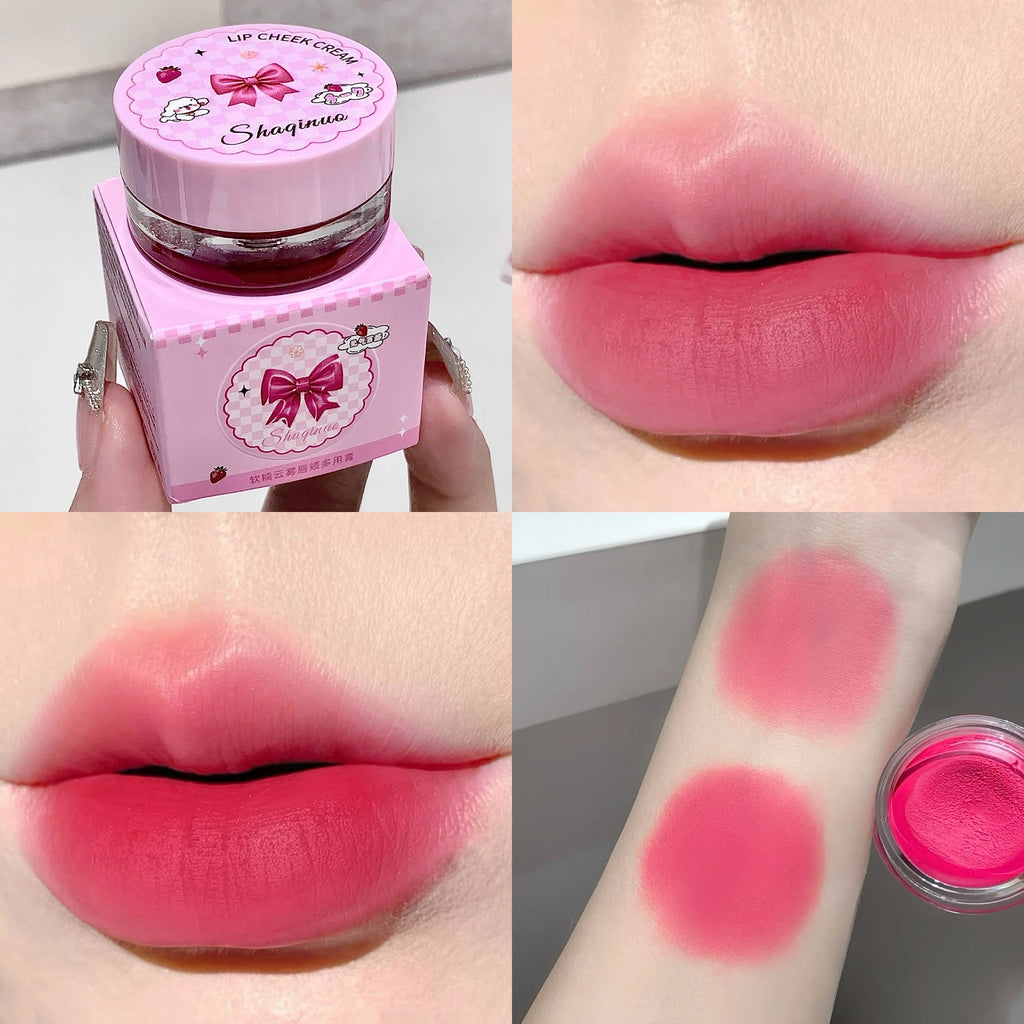 Lip Cheek Dual-purpose Mud Lipstick SHAQINUO Natural Smooth Qme S9036-3